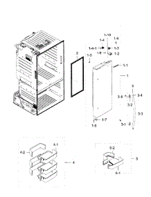 Fridge Door R parts for Samsung Refrigerator RF28HFEDBSR/AA-07 from AppliancePartsPros.com