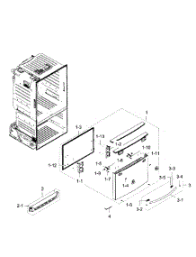 Freezer Door parts for Samsung Refrigerator RF28HFEDBSR/AA-07 from AppliancePartsPros.com