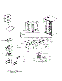 Fridge parts for Samsung Refrigerator RS265TDRS/XAA-02 from AppliancePartsPros.com