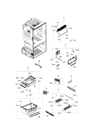 Freezer parts for Samsung Refrigerator RF28HDEDBSR/AA-09 from AppliancePartsPros.com