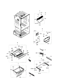 Freezer parts for Samsung Refrigerator RF28HFEDBBC/AA-09 from AppliancePartsPros.com