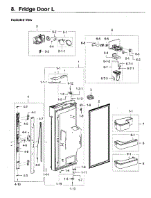 Fridge Door L parts for Samsung Refrigerator RF28K9580SR/AA-01 from AppliancePartsPros.com