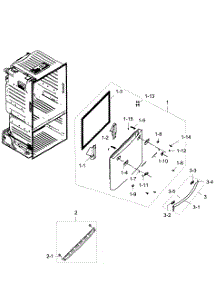 Freezer Door parts for Samsung Refrigerator RF28HDEDPBC/AA-00 from AppliancePartsPros.com