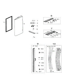Left Door parts for Samsung Refrigerator RF26HFENDSR/AA-01 from AppliancePartsPros.com