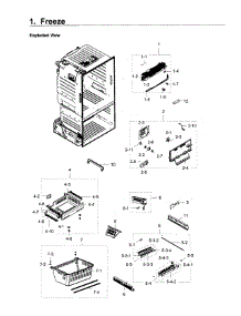 Freezer parts for Samsung Refrigerator RF28HDEDPWW/AA-03 from AppliancePartsPros.com