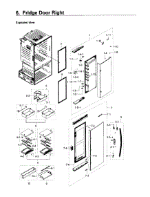 Fridge Door R parts for Samsung Refrigerator RF28HDEDPWW/AA-03 from AppliancePartsPros.com