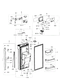 Fridge Door L parts for Samsung Refrigerator RF28K9380SR/AA-00 from AppliancePartsPros.com