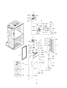 Fridge Door L parts for Samsung Refrigerator RF28HMEDBSR/AA-09 from AppliancePartsPros.com