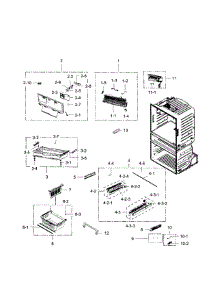 Freezer parts for Samsung Refrigerator RF28HMEDBSR/AA-09 from AppliancePartsPros.com