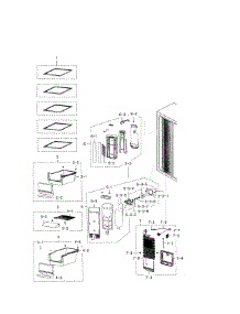 Freezer parts for Samsung Refrigerator RSG309AARS/XAA-02 from AppliancePartsPros.com
