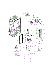 Refrigerator Door L parts for Samsung Refrigerator RF28HMEDBWW/AA-01 from AppliancePartsPros.com