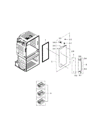 Refrigerator Door R parts for Samsung Refrigerator RF28HMEDBWW/AA-01 from AppliancePartsPros.com