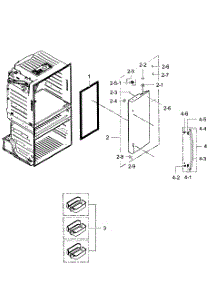 Right Door parts for Samsung Refrigerator RF28HMEDBBC/AA-07 from AppliancePartsPros.com