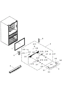 Freezer Door parts for Samsung Refrigerator RF28HMEDBBC/AA-07 from AppliancePartsPros.com