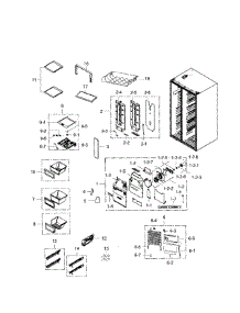 Fridge parts for Samsung Refrigerator RS267TDRS/XAA-03 from AppliancePartsPros.com