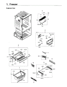 Freezer parts for Samsung Refrigerator RF28HFEDBWW/AA-11 from AppliancePartsPros.com