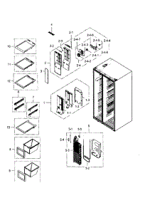 Freezer parts for Samsung Refrigerator RH25H5611BC/AA-01 from AppliancePartsPros.com