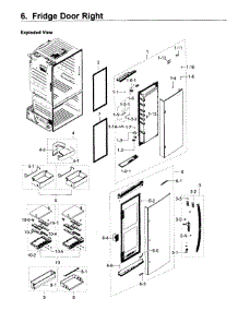 Fridge Door R parts for Samsung Refrigerator RF28HDEDPBC/AA-05 from AppliancePartsPros.com