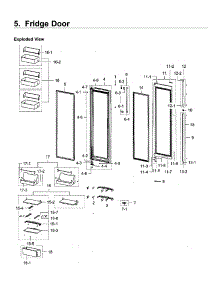 Right Door parts for Samsung Refrigerator RH22H9010SR/AA-07 from AppliancePartsPros.com