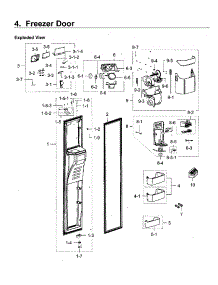 Left Door parts for Samsung Refrigerator RH22H9010SR/AA-07 from AppliancePartsPros.com