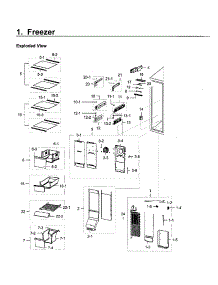 Freezer parts for Samsung Refrigerator RH22H9010SR/AA-07 from AppliancePartsPros.com