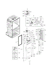 Fridge Door L parts for Samsung Refrigerator RF28HMEDBSR/AA-10 from AppliancePartsPros.com
