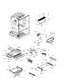 Freezer parts for Samsung Refrigerator RF28HFEDTSR/AA-09 from AppliancePartsPros.com