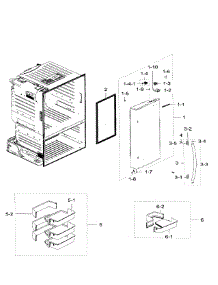 Right Door parts for Samsung Refrigerator RF28HFEDTSR/AA-09 from AppliancePartsPros.com