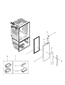 Right Door parts for Samsung Refrigerator RFG29PHDBP/XAA-01 from AppliancePartsPros.com