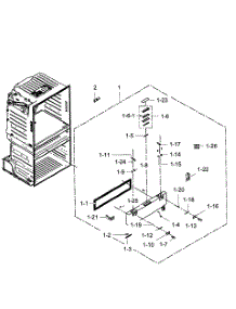 Flexzone Door parts for Samsung Refrigerator RF28HMEDBBC/AA-06 from AppliancePartsPros.com