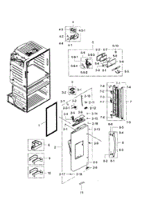 Left Door parts for Samsung Refrigerator RF28HMEDBBC/AA-06 from AppliancePartsPros.com