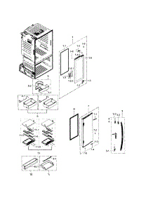Refrigerator Door R parts for Samsung Refrigerator RF28HDEDTSR/AA-01 from AppliancePartsPros.com