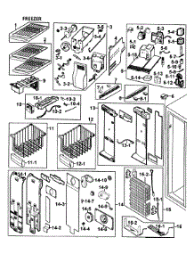 Freezer parts for Samsung Refrigerator RS265LABP/XAA-00 from AppliancePartsPros.com