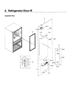 Fridge Door R parts for Samsung Refrigerator RF30KMEDBSR/AA-00 from AppliancePartsPros.com