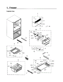 Freezer parts for Samsung Refrigerator RF30KMEDBSR/AA-00 from AppliancePartsPros.com