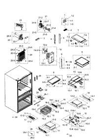 Fridge parts for Samsung Refrigerator RF31FMEDBBC/AA-03 from AppliancePartsPros.com