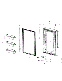 Freezer Door Rt parts for Samsung Refrigerator RF32FMQDBSR/AA-09 from AppliancePartsPros.com