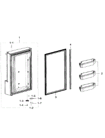 Freezer Door Lt parts for Samsung Refrigerator RF32FMQDBSR/AA-09 from AppliancePartsPros.com