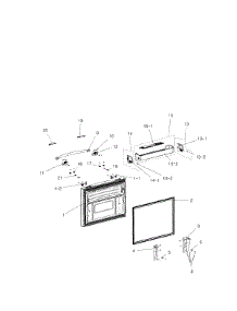 Freezer Door parts for Samsung Refrigerator RFG299ABRS/XAA-00 from AppliancePartsPros.com