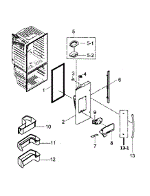 Left Door parts for Samsung Refrigerator RFG298HDWP/XAA-00 from AppliancePartsPros.com
