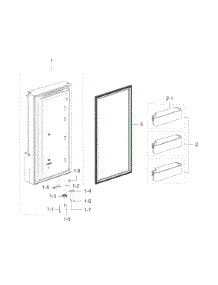 Freezer Door L parts for Samsung Refrigerator RF22K9581SR/AA-00 from AppliancePartsPros.com