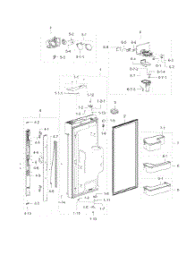Fridge Door L parts for Samsung Refrigerator RF22K9581SR/AA-00 from AppliancePartsPros.com