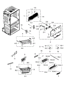 Freezer parts for Samsung Refrigerator RF25HMEDBWW/AA-03 from AppliancePartsPros.com