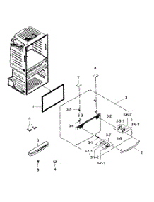 Freezer Door parts for Samsung Refrigerator RF25HMEDBWW/AA-03 from AppliancePartsPros.com