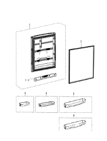 Refrig Door parts for Samsung Refrigerator RB195ACPN/XAA-01 from AppliancePartsPros.com