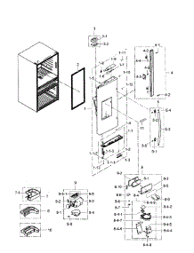 Left Door parts for Samsung Refrigerator RF31FMEDBBC/AA-05 from AppliancePartsPros.com