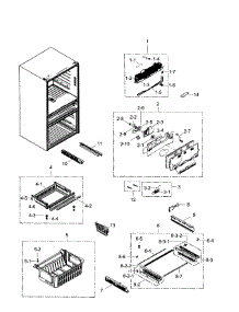 Freezer parts for Samsung Refrigerator RF31FMEDBBC/AA-05 from AppliancePartsPros.com