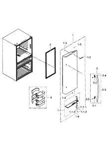 Right Door parts for Samsung Refrigerator RF31FMEDBBC/AA-05 from AppliancePartsPros.com
