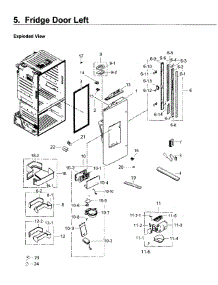 Fridge Door L parts for Samsung Refrigerator RF263BEAEBC/AA-04 from AppliancePartsPros.com