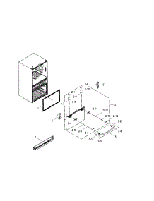 Freezer Door parts for Samsung Refrigerator RF24FSEDBSR/AA-06 from AppliancePartsPros.com